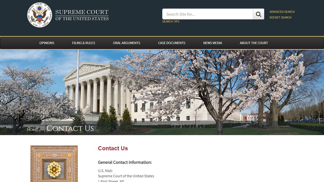 Contact Us - Supreme Court of the United States