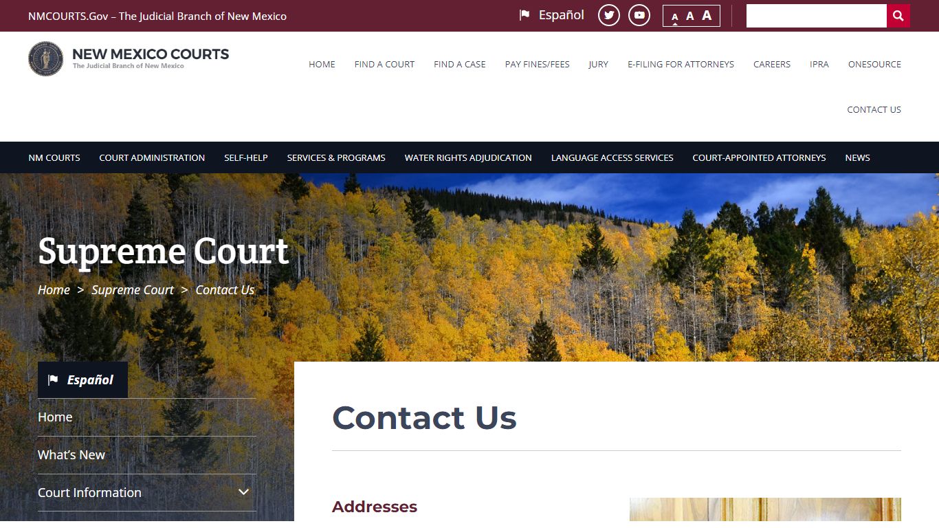 Contact Us | Supreme Court - nmcourts.gov