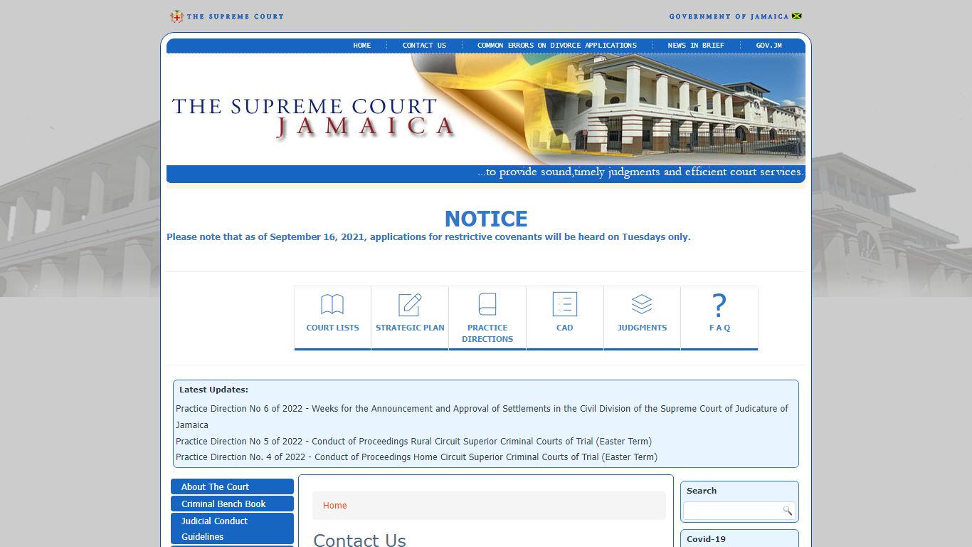 Contact Us | Supreme Court